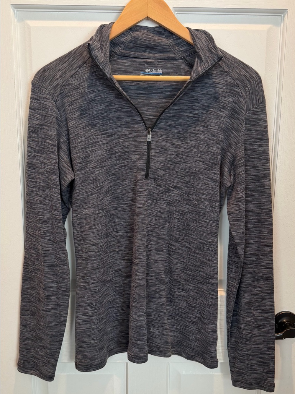 Columbia Women's Gray Heather Half-Zip Soft Fleece Pullover